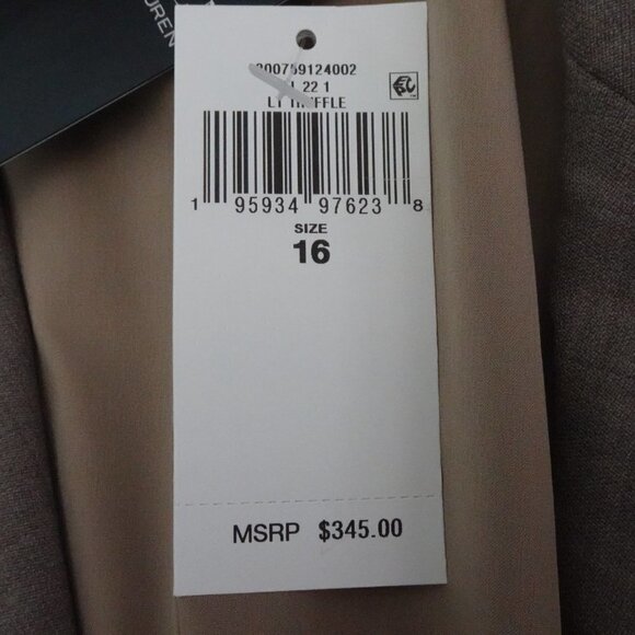 Ralph Lauren Blazer Women's Size 16 Brown Wool Blend Career Professional - Picture 6 of 8